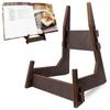 Recipe Display Stand Tablet Stand Holder Wooden Cook Book Stand Pine Wood Open Book Stand Pine Charcoal Tabletop Stand
