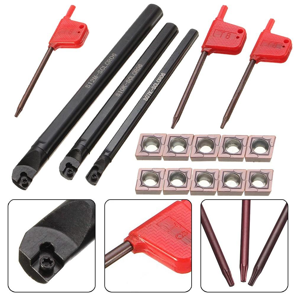 S07K/S10K/S12M-SCLCR06 Metal Lathe Tools Boring Bar + CCMT0602 Carbide Rts