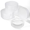Compact Plastic Makeup Cotton Storage Box Square Design Clear Container Dustproof Lid For Small Spaces Travel