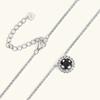 1CT Black Moissanite Necklace for Women Original 100% 925 Sterling Silver Pendant Classic Clavicular Chain Luxury Jewelry