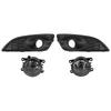 4PCS Honeycomb Car Front Bumper Fog Lamp Lower Grille Grill Cover + Fog Light Set Assembly For Ford Fiesta MK7 Zetec S 2012-2017