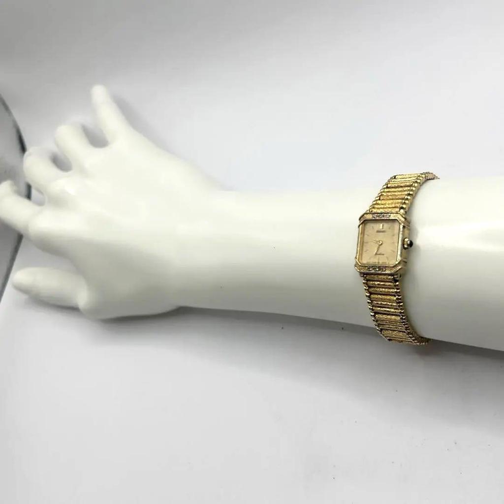[USED] Rare SEIKO Exceline 6-Diamond Dress Watch, Gold, Women's