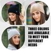Warm Knitted Bonnet Cap With Cute Cats Ears Design, Soft Breathable Pullover Hat Headwear For Cold Weather