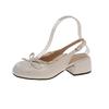 Fashion Gentle Bow Mary Jane Women's Singles Inside Heightened Spring Soft Sole French Ballet Shoes