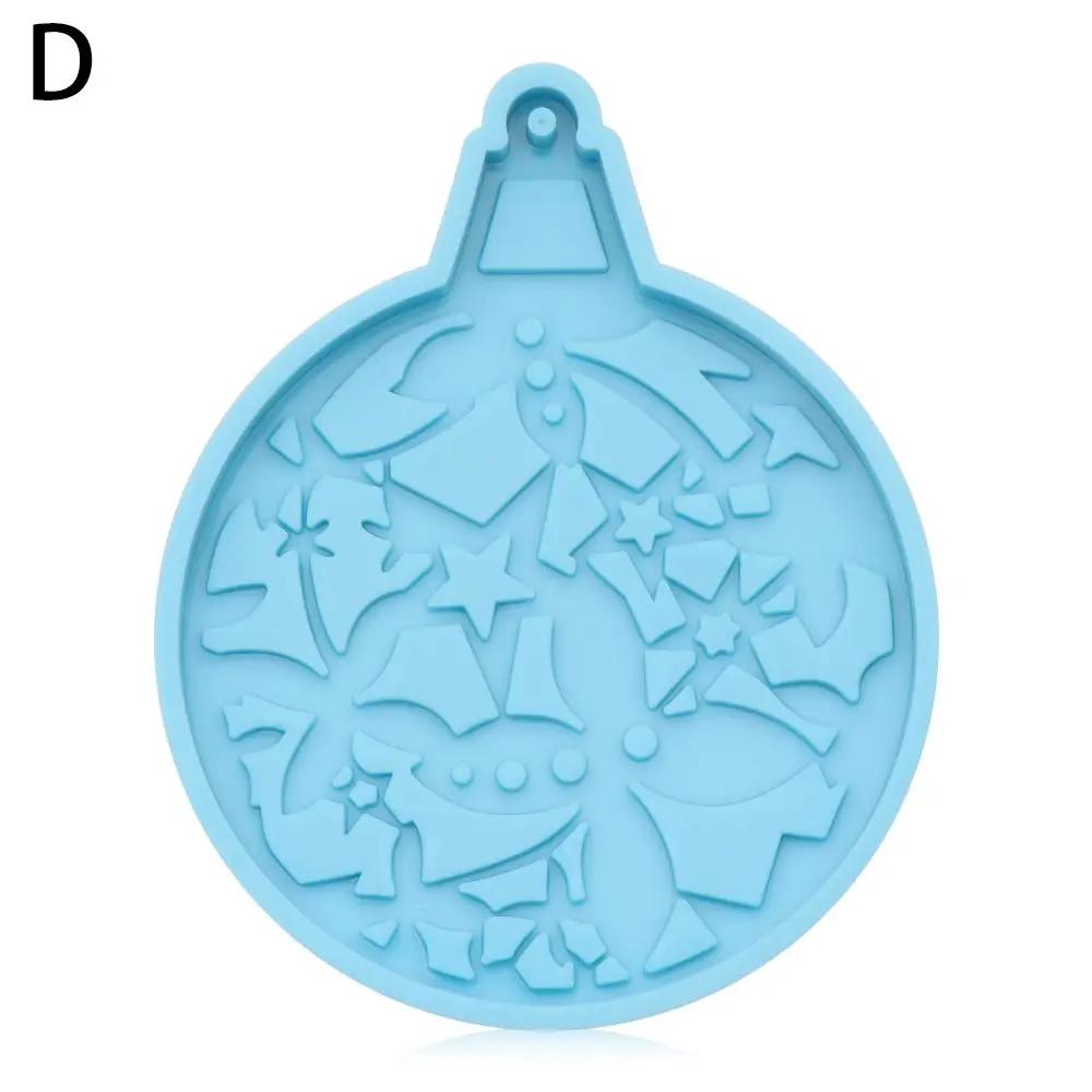1PC Christmas Silicone Mold for Christmas Tree Hanging Pendant Keychain Jewelry Making Epoxy Resin Mold Christmas Decoration