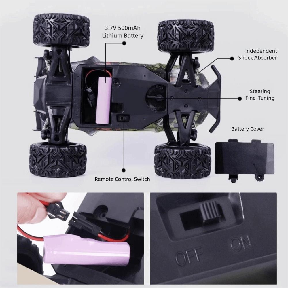 20KM/H Remote Control Racing Cars 2.4G Rock Crawler Hobbies 2.4G Alloy RC Car  Toy Gift