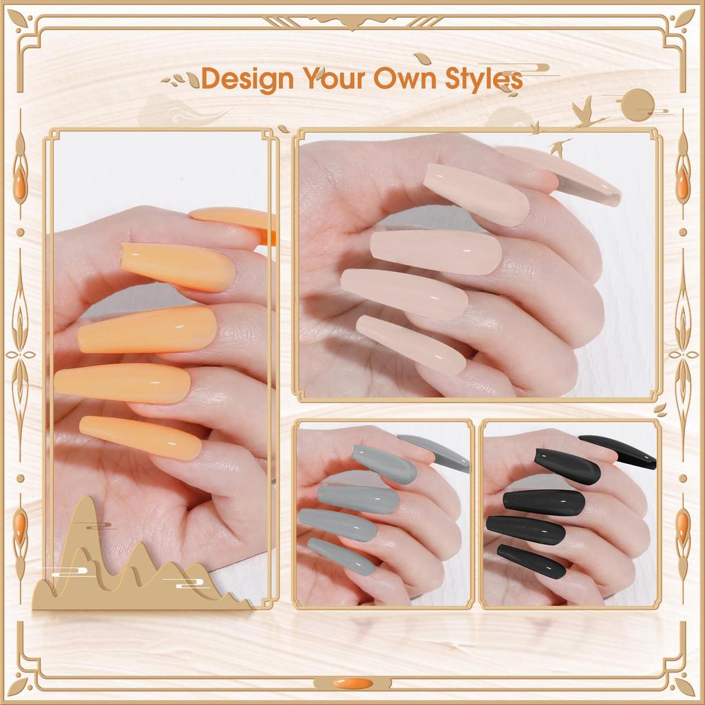 Rosalind 10PCS Gel Nail Polish Set 6ml Pure Color Gel Nail Polish Top Coat UV LED Light Nail Sup.