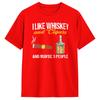 Summer I Like Whiskey and Cigars and Maybe 3 People Leisure T Shirts  Cotton Tshirt for Men Y2K Funny Short Sleeve Tops