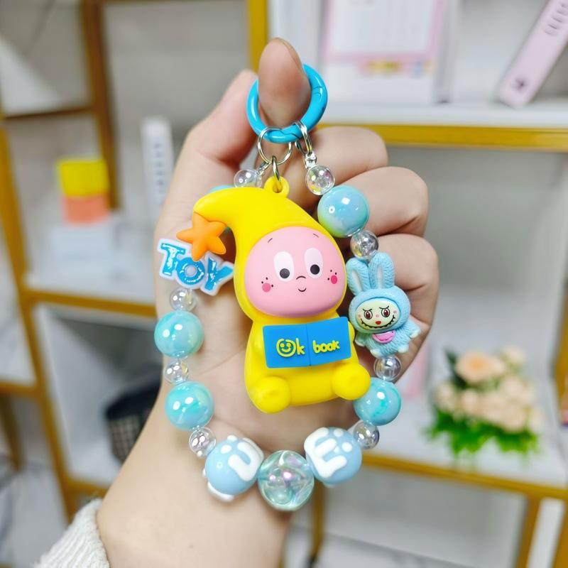 

Мультяшный кулон в виде звезды, кукла, бисерная цепочка для мобильного телефона, брелок, подвеска для сумки в машину