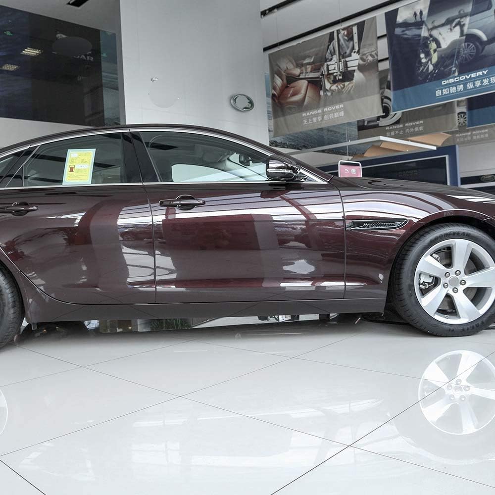 YIWANG ABS Chrome Side Fender Air Vent Outlet Cover Trim for Jaguar XF XE F-Pace X761 Accessories Set of 2pcs (Gloss Black)