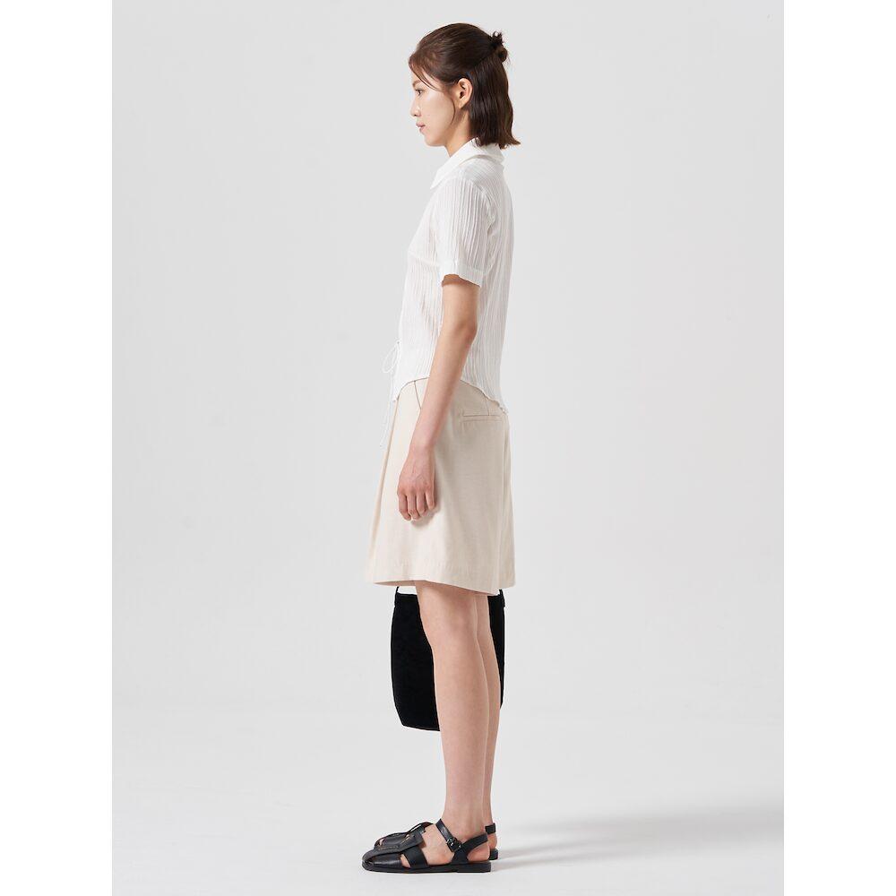 8SECONDS Lace-Up Short Sleeve Shirt White (324865Ly41)