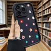 Minimalist Colorful Flowers Soft TPU Phone Case for iPhone 17 16 15 14 13 12 11 Pro Max Plus Shockproof Anti-Slip Cover