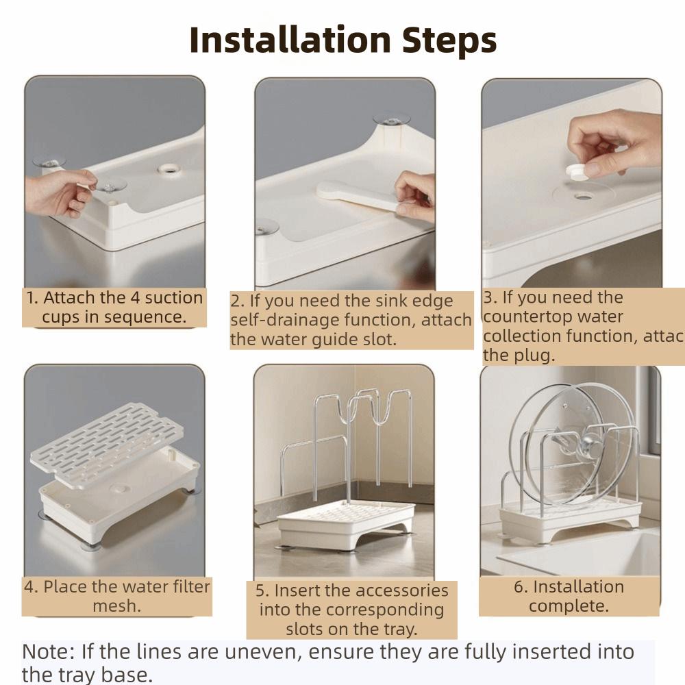 Stainless Steel Pot Lid Rack Detachable Space Saving Cutting Board Holder with Drain Pan Stable Pot Cover Shelf Kitchen