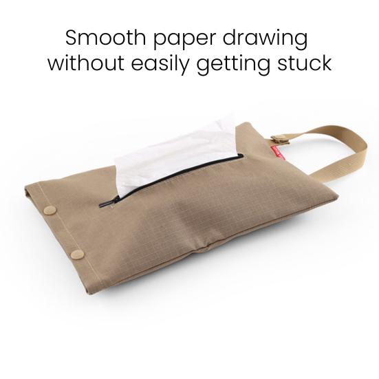 Camping Hanging Tissue Storage Bag with Handle Heavy Duty Oxford Cloth Waterproof Car BBQ Picnic Outdoor Napkin Holder Dispenser Pouch