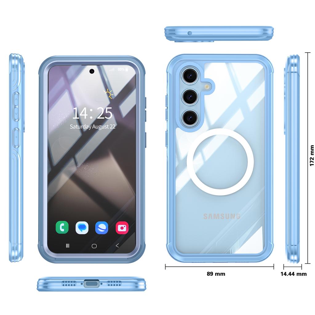 Tempered Glass Protector Case for Samsung galaxy A16 S24FE S24 Plus S23 Ultra A55 Transparent 360 Full Protective Clear TPU Case