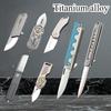 NEW Titanium Alloy Folding Knife D2 Blade Outdoor Camping Unboxing Portable High Hardness Kitchen Folding Knife