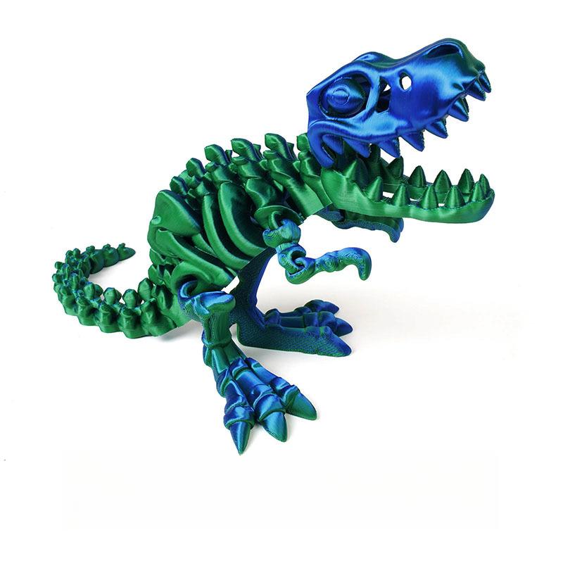 3D Printed Dragon Funny Crafts Model Decoration Fidget Toy Rotatable Tyrannosaurus Rex Skeleton Dinosaur Gift for Kids Birthdays