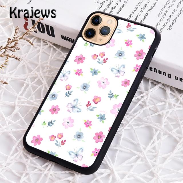 Krajews BUTTERFLY FLORAL PATTERN COLLECTION Phone Case Cover For iPhone 17 Air 16 15 14 Plus 11 12 13 Pro Max Fundas