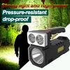 Portable Flashlight Multifunctional Searchlight, Outdoor Ultra Bright, Dual Light Source with Multiple Levels, Long Battery Life of Flashlight