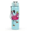 1PC Tropical Flamingo Art 750ml Color Plastic Sports Water Bottle Leakproof Flip Straw Lid Suitable for Sports Office Home Use