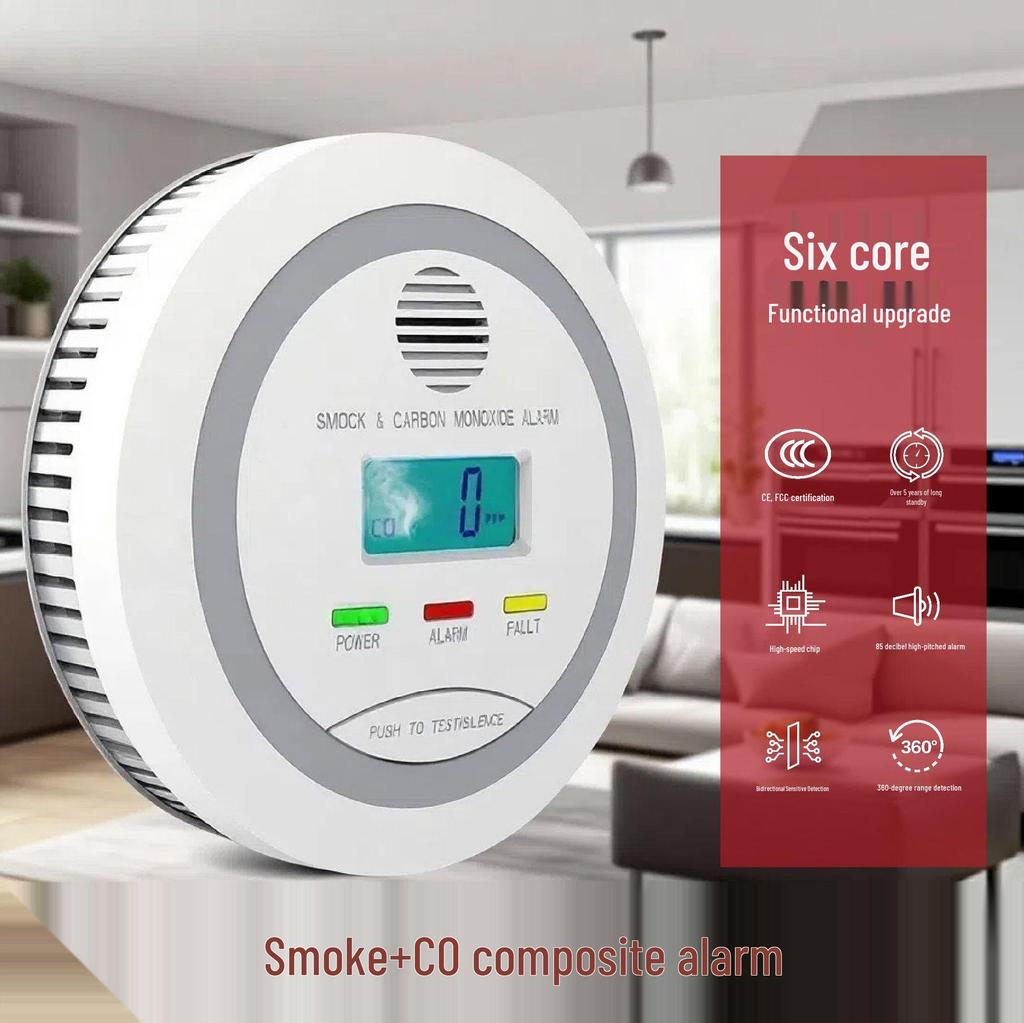 High Sensitivity 2-in-1 Carbon Monoxide Alarm and Detector