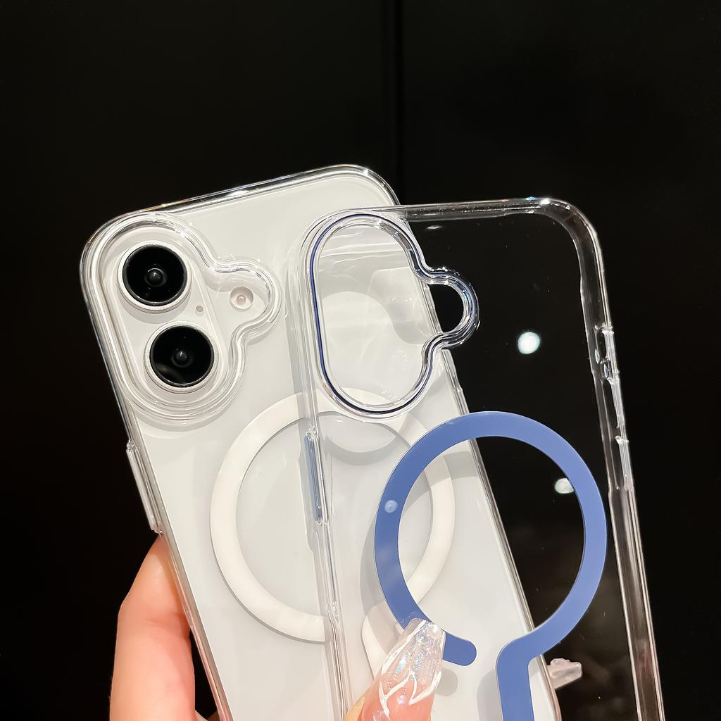 For iPhone 16 Case Compatible with MagSafe Protective TPU+PC Phone Cover