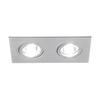 Silberne Deckenstrahlerleuchte L 2x50W GU10 IP20 ZUSTAND Ideus 03098
