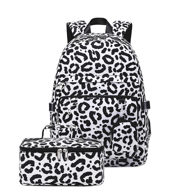 

Li Shen Women s Letter & Leopard Print Backpack Large Capacity
