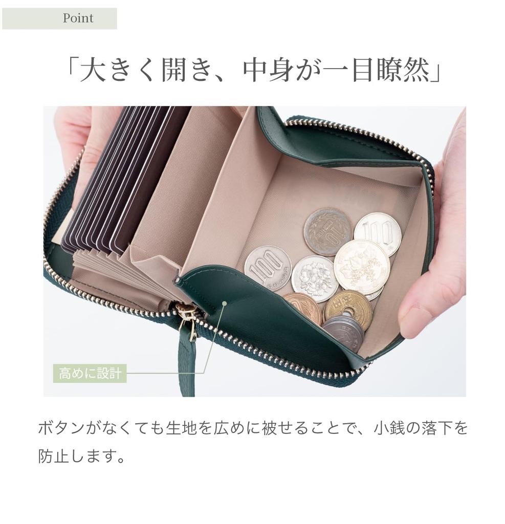 RafiCaro Mini Holds Bills Bifold Wallet for Men and Large Card Coin YKK Cowhide Small Green Wallet, Folding, Women, Capacity, Accordion-Style Case,