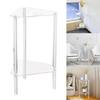 Acrylic Table with Clear Top Elegant Living Room Furniture Transparent Storage Rack for Office or Residential Use