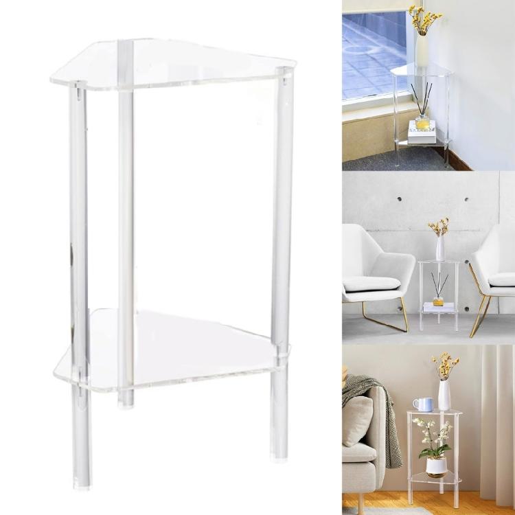 Acrylic Table with Clear Top Elegant Living Room Furniture Transparent Storage Rack for Office or Residential Use