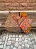 Indian Patchwork Kantha Blanket Handmade Quilt 100% Cotton Reversible Blanket Throw Bed Spread