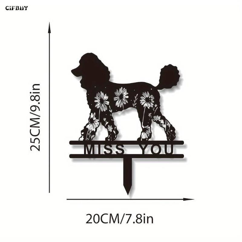 

Metal Memorial Plaque for Poodle Elegant Garden Decor Anticorrosion Coated
