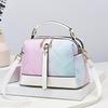 Small Crossbody Bags for Women Classic Double Zip Top Handle Satchel Bag Shoulder Purse Color-Block Cell Phone Purse for Women Mini Top Handle Handbag