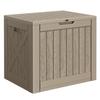 Alebert Outdoor Storage Shed 150L Large Capacity Waterproof Balcony Stacker Container Box Warehouse Bench Suitable Garden Yard Stylish Width 62Depth