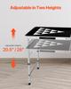2.4 m Portable Beer Pong Table, Foldable Tailgate Table,Carrying Handles and 6 Pong Balls, Adjustable Height, Lightweight Table for Office, Tailgate