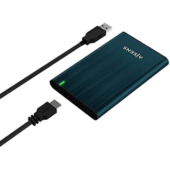 Boîtier externe pour disque dur 2,5" SATA A USB 3.0/USB3.1 GEN1 - AISENS - ASE-2525PB - Bleu Pacifique