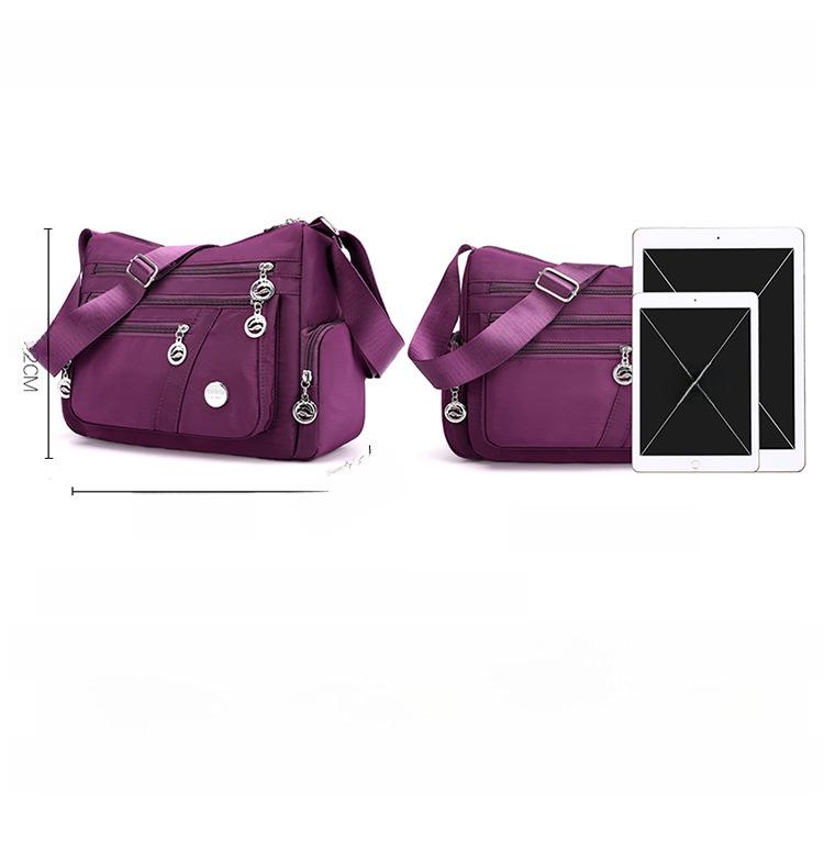 Women's Waterproof Nylon Canvas Shoulder & Crossbody Bag - Japanese & Korean Style for Everyday Use