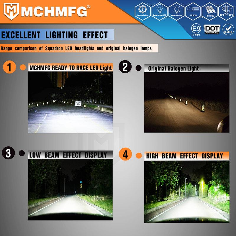 MCHMFG Motorcycle  crystal LED Headlight Headlamp For KTM EXC  SX SXFXC XCF XCW XCFW    Enduro MX Motorcycle