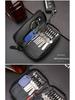 Men's Knitted Leather Car Key Pouch - Large Capacity Zipper Key Holder with Portable Keychain