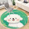 1pc Puppy Pet Office Round Area Rug,  Mat Suitable ForOffice, Under Office Chairs Bedroom Living Room Home Decor, Room Deco