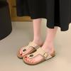 Fashion Summer New Soft Sole Flat Heel Sandal Slippers Herringbone Slippers Women's Shoes Cork Beach Slipper Women's Slippers Outside