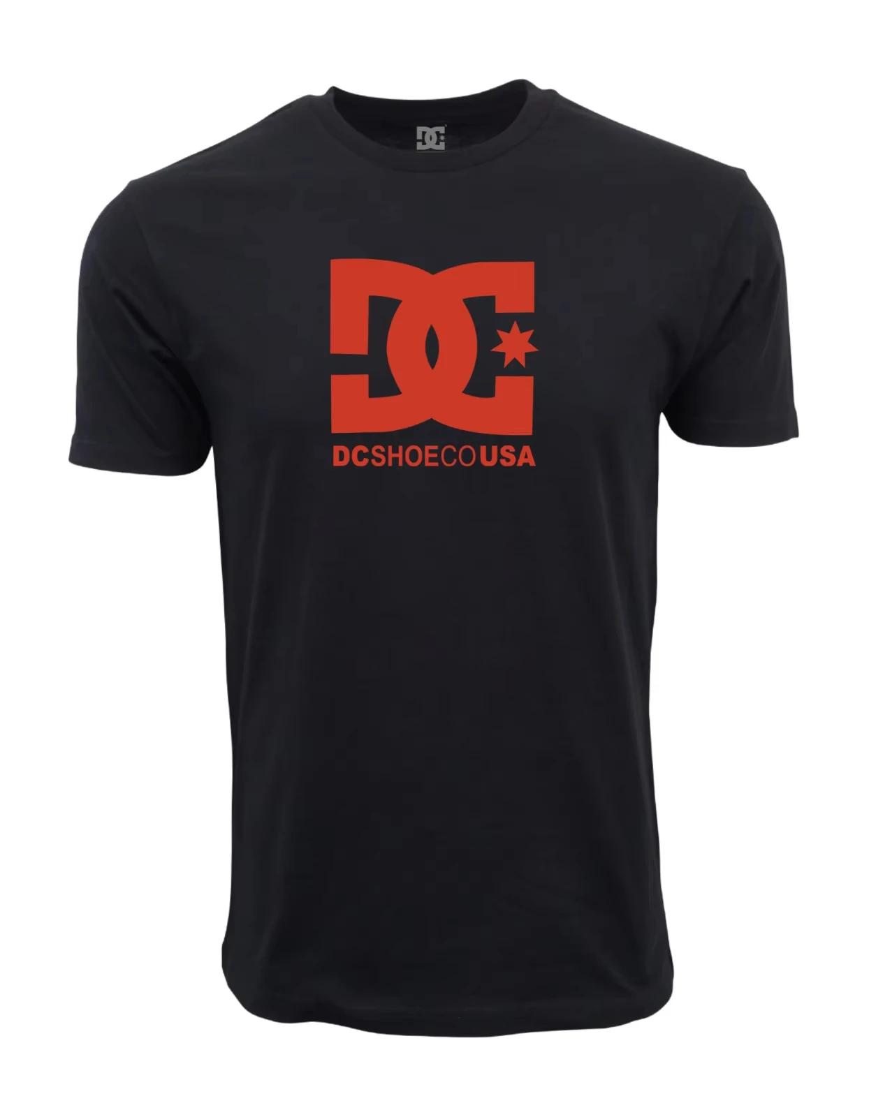 

2026 Summer T Shirt Top Cotton Fashion DC Shoes American Logo Pattern T-shirt Printed Pure Cotton More Color Choices Widening L