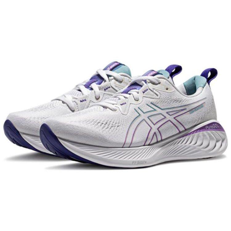Asics Tênis Gel Cumulus 25 Branco Cinza Azul Feminino 1012B441-103
