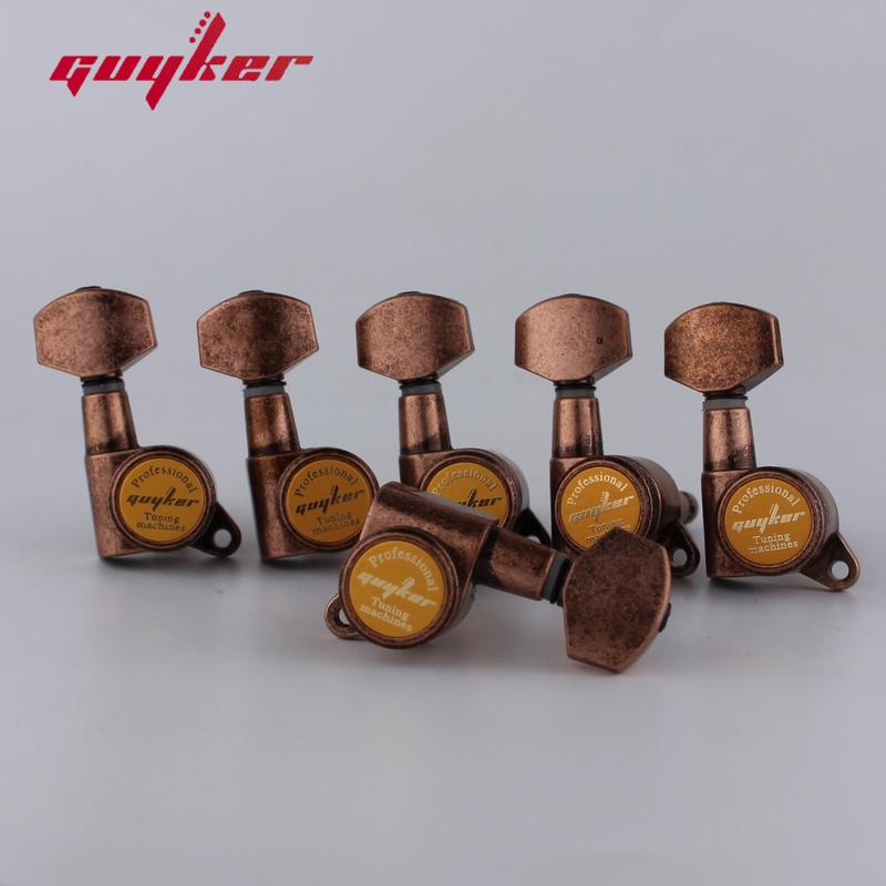 Guyker Tuners Guitar Models Rear Lock String Electric Guitar Machine Heads Antique Bronze