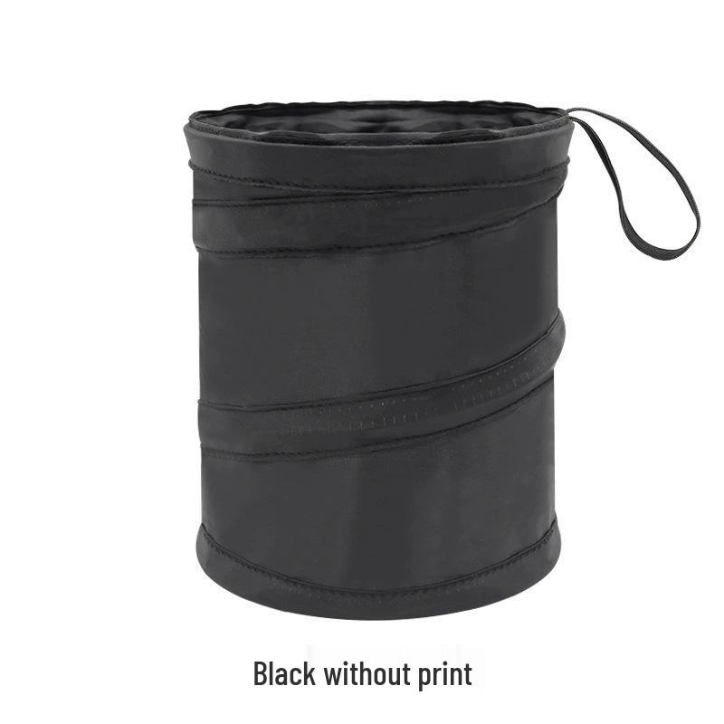 Folding Mini Car Trash Can - Spiral Design, Hanging Cloth Storage Bin