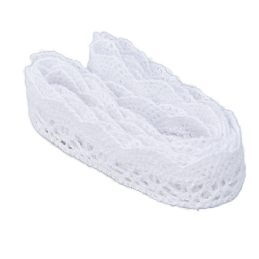 1pcs 20 Yards Length Cotton Lace Trim 2cm Width Scalloped Lace Edge  For Curtain Decoration