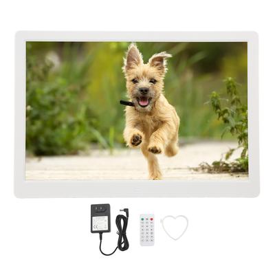 15,4 Zoll Smart Digitaler Fotorahmen Bilderrahmen HD LED Display 1280x800P Weiß 100‑240V