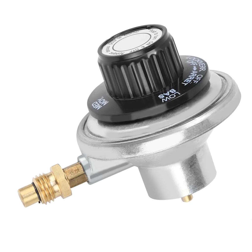 Low Pressure Adjustable Regulator BBQ Grill Zinc Alloy 1"‑20UNF Propane Gas Low Pressure Adjustable Regulator Control Valve