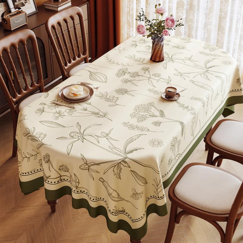Retro Tablecloth Anti Slip Silent Table Mat PVC Decorative Cloth Used for Rectangular Elliptical and Circular Dining Tables Living Room Dining Room
